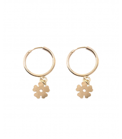 گوشواره حلقه ای گلبرگ هماتیت گلد Hematite Gold کد 135965