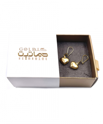 گوشواره قلب لیدا هماتیت گلد Hematite Gold کد 135966