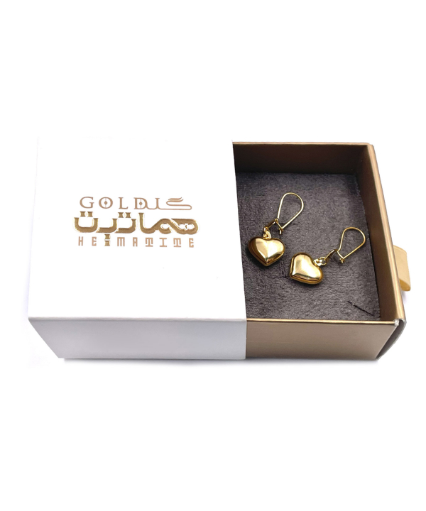 گوشواره قلب لیدا هماتیت گلد Hematite Gold کد 135966