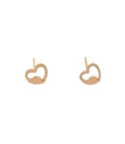 گوشواره میخی قلب لارا هماتیت گلد Hematite Gold کد 135944