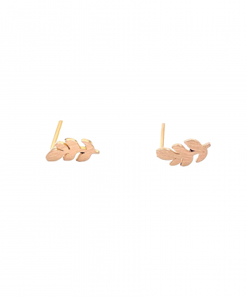 گوشواره میخی گلبرگ طلایی هماتیت گلد Hematite Gold کد 135943