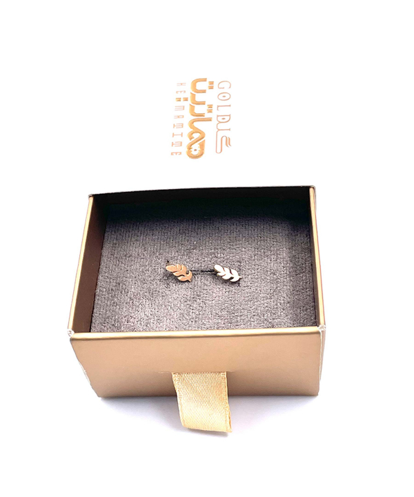 گوشواره میخی گلبرگ طلایی هماتیت گلد Hematite Gold کد 135943