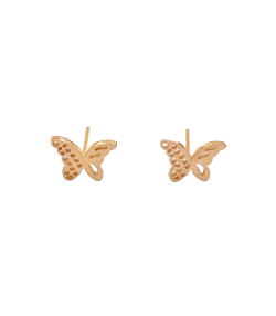 گوشواره میخی پروانه نورا هماتیت گلد Hematite Gold کد 135939