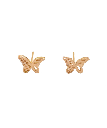 گوشواره میخی پروانه نورا هماتیت گلد Hematite Gold کد 135939
