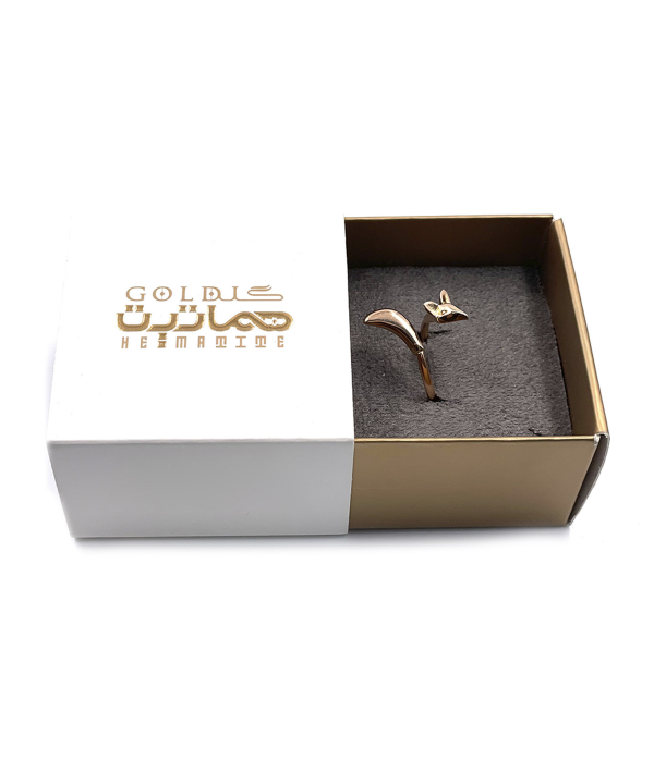 انگشتر مینیمال روباه هماتیت گلد Hematite Gold کد 135917