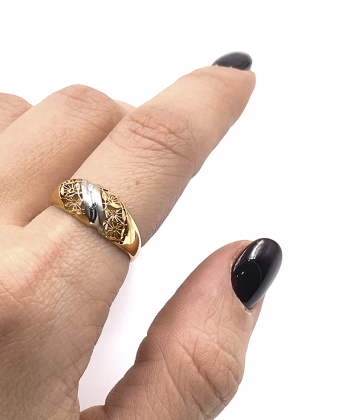 انگشتر زیبا دانژه هماتیت گلد Hematite Gold کد 135953