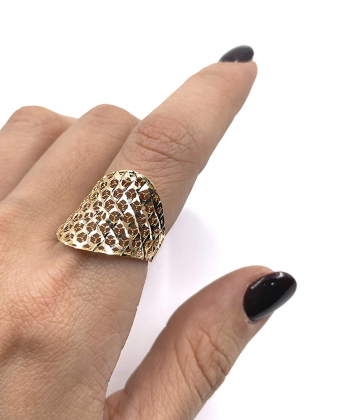 انگشتر توری آناهید هماتیت گلد Hematite Gold کد 135955
