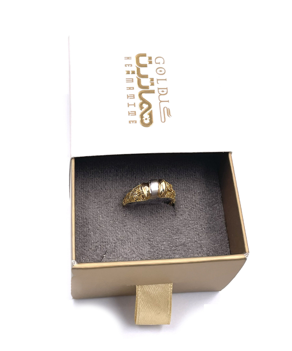 انگشتر زیبا المیرا هماتیت گلد Hematite Gold کد 135956