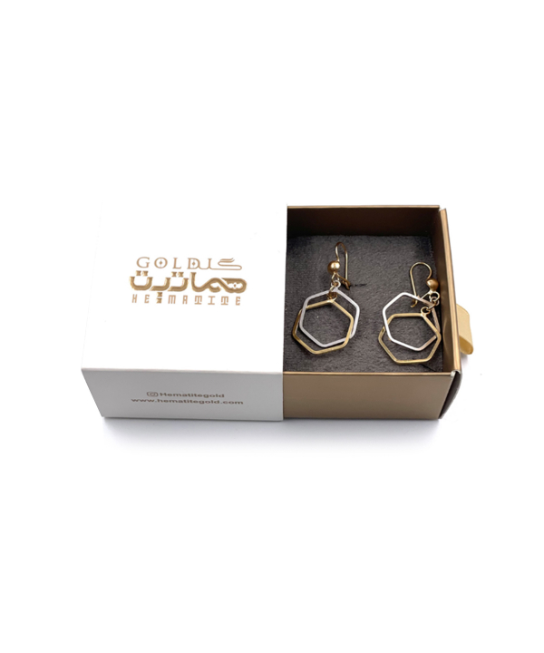 گوشواره اسپادانا دیانا هماتیت گلد Hematite Gold کد 135839