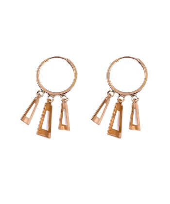 گوشواره حلقه ای دلسا هماتیت گلد Hematite Gold کد 135835