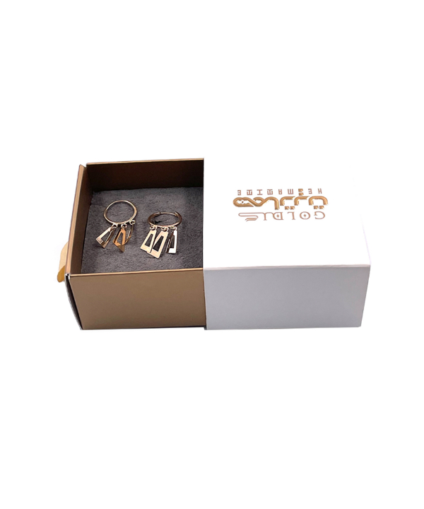 گوشواره حلقه‌ای دلسا هماتیت گلد Hematite Gold کد 135835