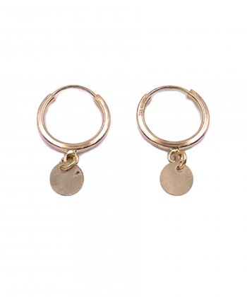 گوشواره حلقه ای ترنم هماتیت گلد Hematite Gold کد 135833