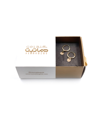 گوشواره حلقه ای ترنم هماتیت گلد Hematite Gold کد 135833