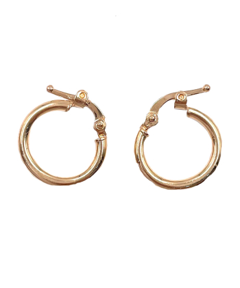 گوشواره حلقه ای بیتا هماتیت گلد Hematite Gold کد 135831