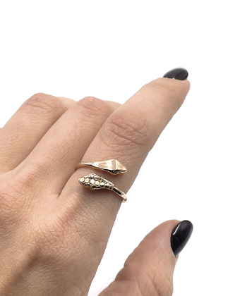 انگشتر مینیمال مار لارا هماتیت گلد Hematite Gold کد 135919