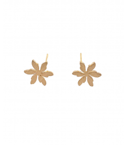 گوشواره میخی گل بهاری هماتیت گلد Hematite Gold کد 135937