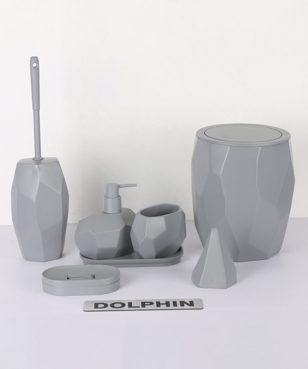 ست سرویس بهداشتی 7 پارچه دلفین Dolphin مدل FN-706-gray