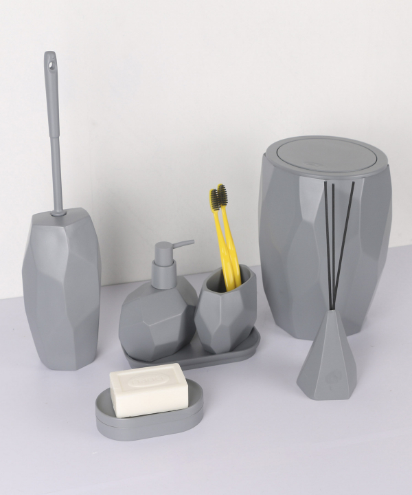 ست سرویس بهداشتی 7 پارچه دلفین Dolphin مدل FN-706-gray