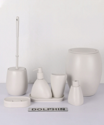 ست سرویس بهداشتی 7 پارچه دلفین Dolphin مدل FN-714-Cream