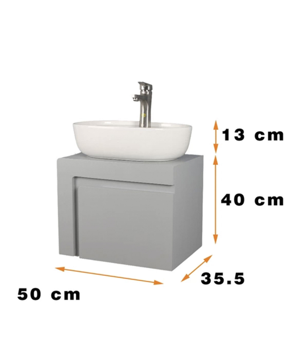 ست کابینت و روشویی دلفین Dolphin مدل 5035-gr به همراه آینه