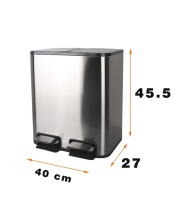 سطل زباله پدالی دلفین Dolphin مدل Pry-twin-4027