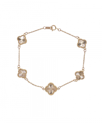 دستبند ونکلیف پنج گل هماتیت گلد Hematite Gold کد 135882