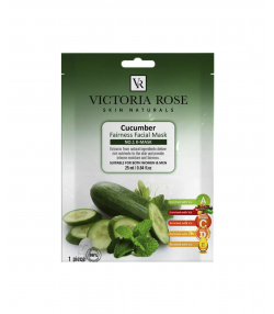 ماسک صورت ورقه ای ویکتوریا رز Victoria Rose حاوی عصاره خیار و عصاره نعناع وزن 25 گرم
