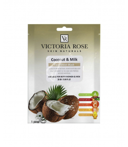 ماسک صورت ورقه ای ویکتوریا رز Victoria Rose حاوی عصاره شیر نارگیل وزن 25 گرم