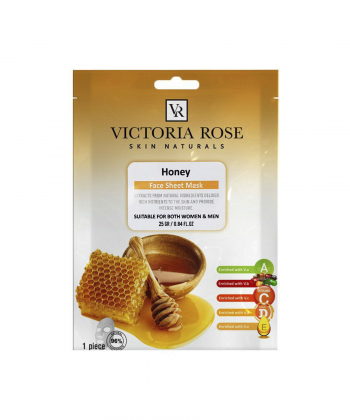 ماسک صورت ورقه ای ویکتوریا رز Victoria Rose حاوی عصاره عسل وزن 25 گرم