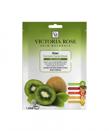 ماسک صورت ورقه ای ویکتوریا رز Victoria Rose حاوی عصاره کیوی وزن 25 گرم
