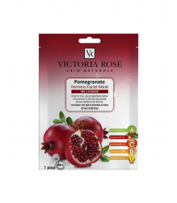 ماسک صورت ورقه ای ویکتوریا رز Victoria Rose حاوی عصاره انار وزن 25 گرم