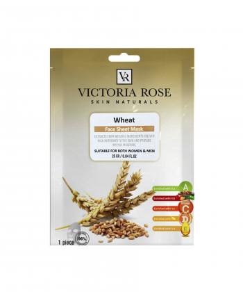 ماسک صورت ورقه ای ویکتوریا رز Victoria Rose حاوی عصاره گندم وزن 25 گرم