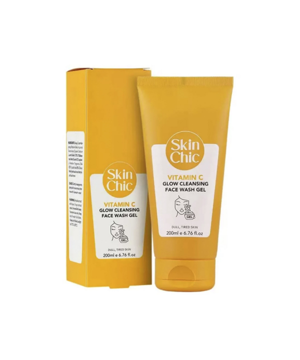 ژل شوینده صورت مناسب پوست خسته و استرس دار اسکین شیک Skin Chic حجم 200 میلی لیتر