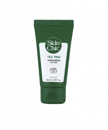 کرم ضدآفتاب spf50 اسکین شیک Skin Chic حاوی عصاره درخت چای حجم 50 میلی لیتر