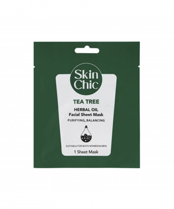 ماسک صورت ورقه ای درخت چای اسکین شیک Skin Chic حاوی عصاره روغن گیاهی وزن 25 گرم