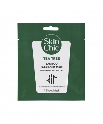 ماسک صورت ورقه ای درخت چای اسکین شیک Skin Chic حاوی عصاره بامبو وزن 25 گرم