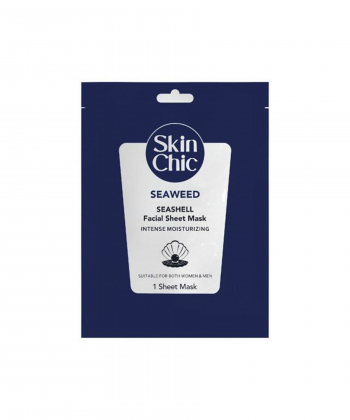 ماسک صورت ورقه ای جلبک دریایی اسکین شیک Skin Chic حاوی عصاره صدف وزن 25 گرم