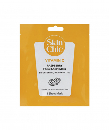 ماسک صورت ورقه ای ویتامین C اسکین شیک Skin Chic حاوی عصاره تمشک وزن 25 گرم