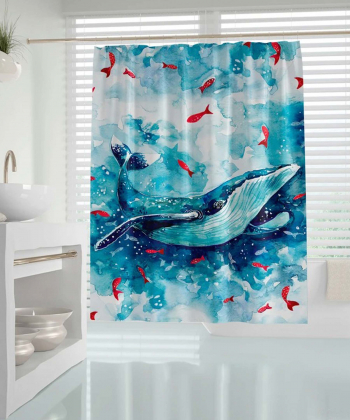 پرده حمام دلفین Dolphin مدل Whale