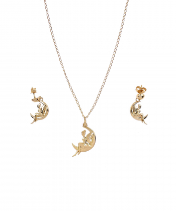 نیم ست ماه و فرشته هماتیت گلد Hematite Gold کد 135867