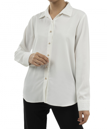 شومیز پلی استر آستین بلند زنانه فلاویا مدل AM-W1314720BL