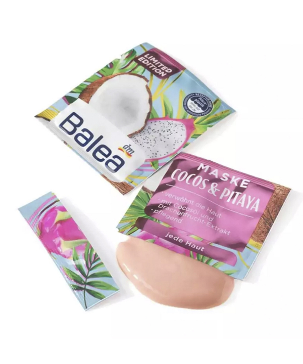 ماسک صورت باله آ Balea مدل cocos & pitaya 8 بسته 2 عددی