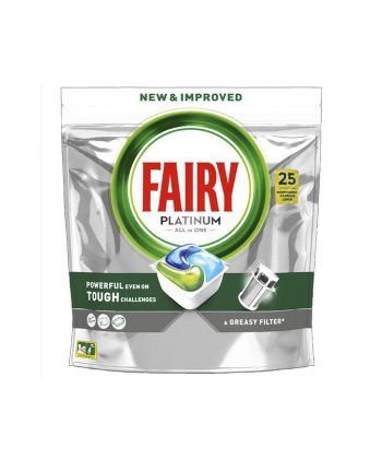 قرص ماشین بسته 25 عددی ظرفشویی فیری Fairy مدل پلاتینیوم