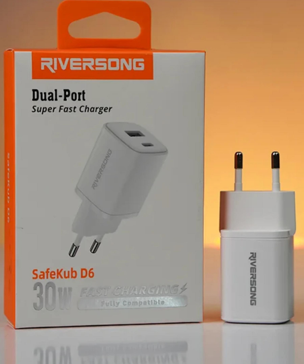 شارژر دیواری RIVERSONG مدل SAFEKUB D6 AD28