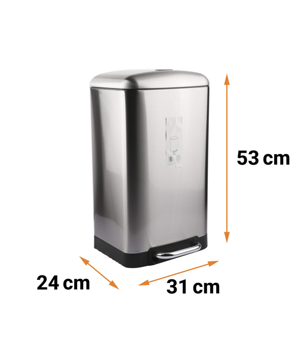 سطل زباله پدالی دلفین Dolphin مدل Pr-20ltr-ss