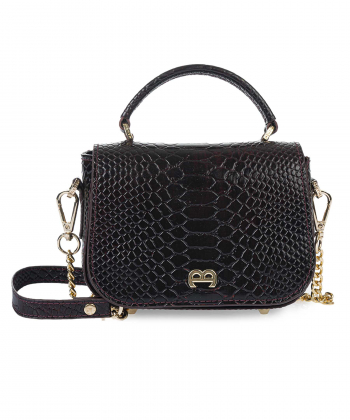 کیف دوشی چرم طبیعی زنانه منط مدل F129