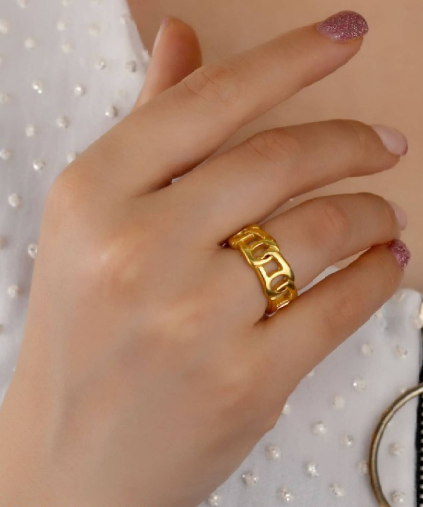انگشتر زنانه استیل طرح نیمانی زودیکا Zoodika کد AAE-82