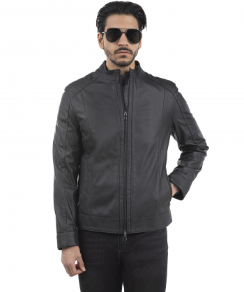 کت مردانه چرم طبیعی چرم مشهد Mashad Leather مدل K0603