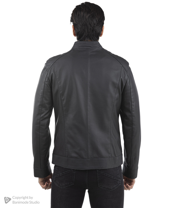 کاپشن مردانه چرم طبیعی چرم مشهد Mashad Leather مدل K0603