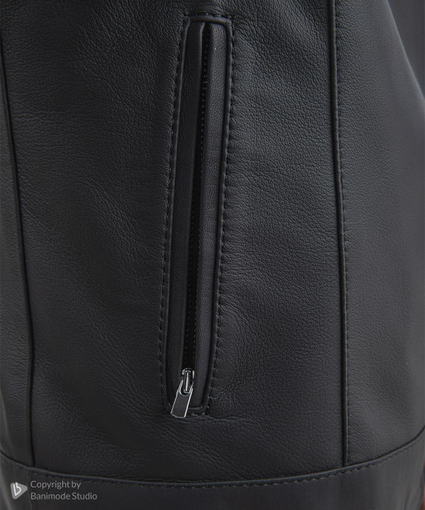 کاپشن مردانه چرم طبیعی چرم مشهد Mashad Leather مدل K0603